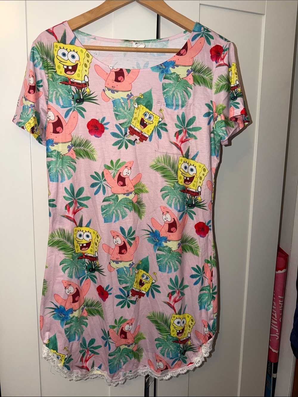 SpongeBob & Patrick Pink Tropical Nightshirt